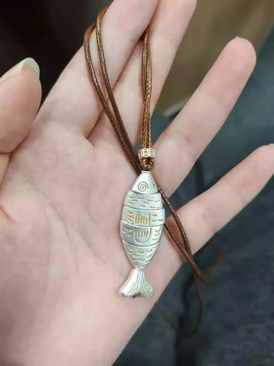 Boho vintage masculino colar ajustável cordão de couro genuíno colar peixe pingente longo charme colar presente jóias artesanais