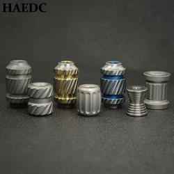 HAEDC Titanium Alloy Candy Paracord Beads Pendant Keychain Pendant