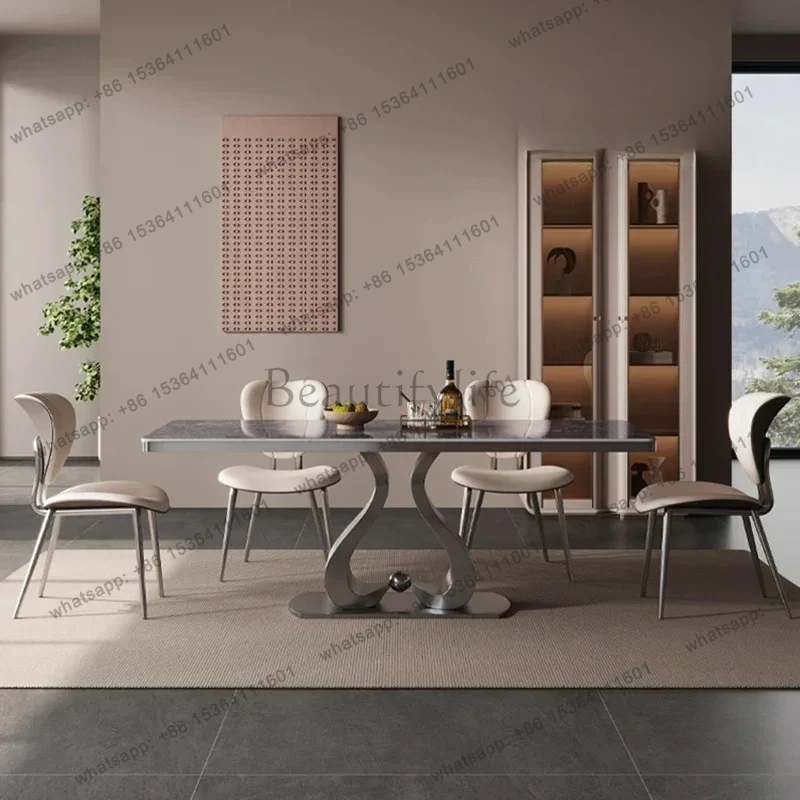 

D33Wood Vinyl Dining Table Modern Extendable Extensio Industrial Dining Table Legs Metal Muebles De CocinaKitchen Furniture