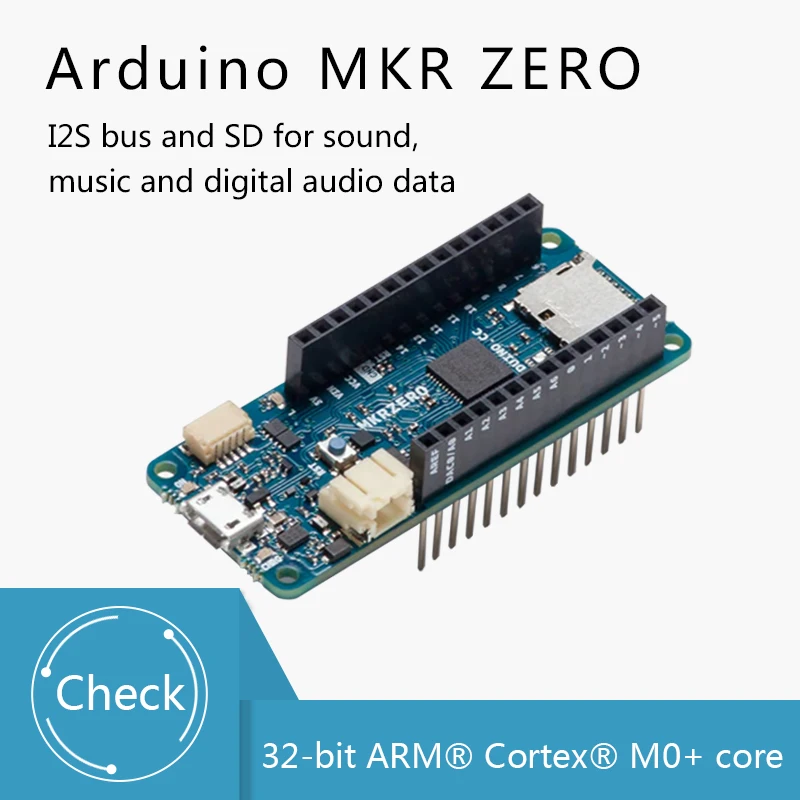 Arduino MKR ZERO Development Board ABX00012 Microcontroller (I2S bus & SD for Sound, Music & Digital Audio Data)