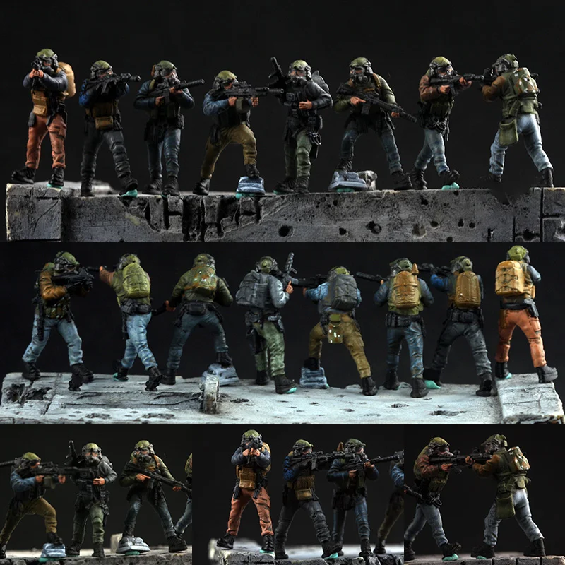 

1:72 Scale Resin Emergency Support Action Team 8-person Scene Accessory Model Adult Classics Toys Gifts Souvenir Static Display