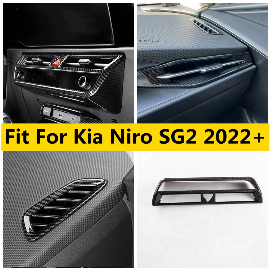 

Front Dashboard Upper Side Air Conditioning Outlet AC Vent Decoration Cover Trim Fit Kia Niro SG2 2022 2023 Car Accessories