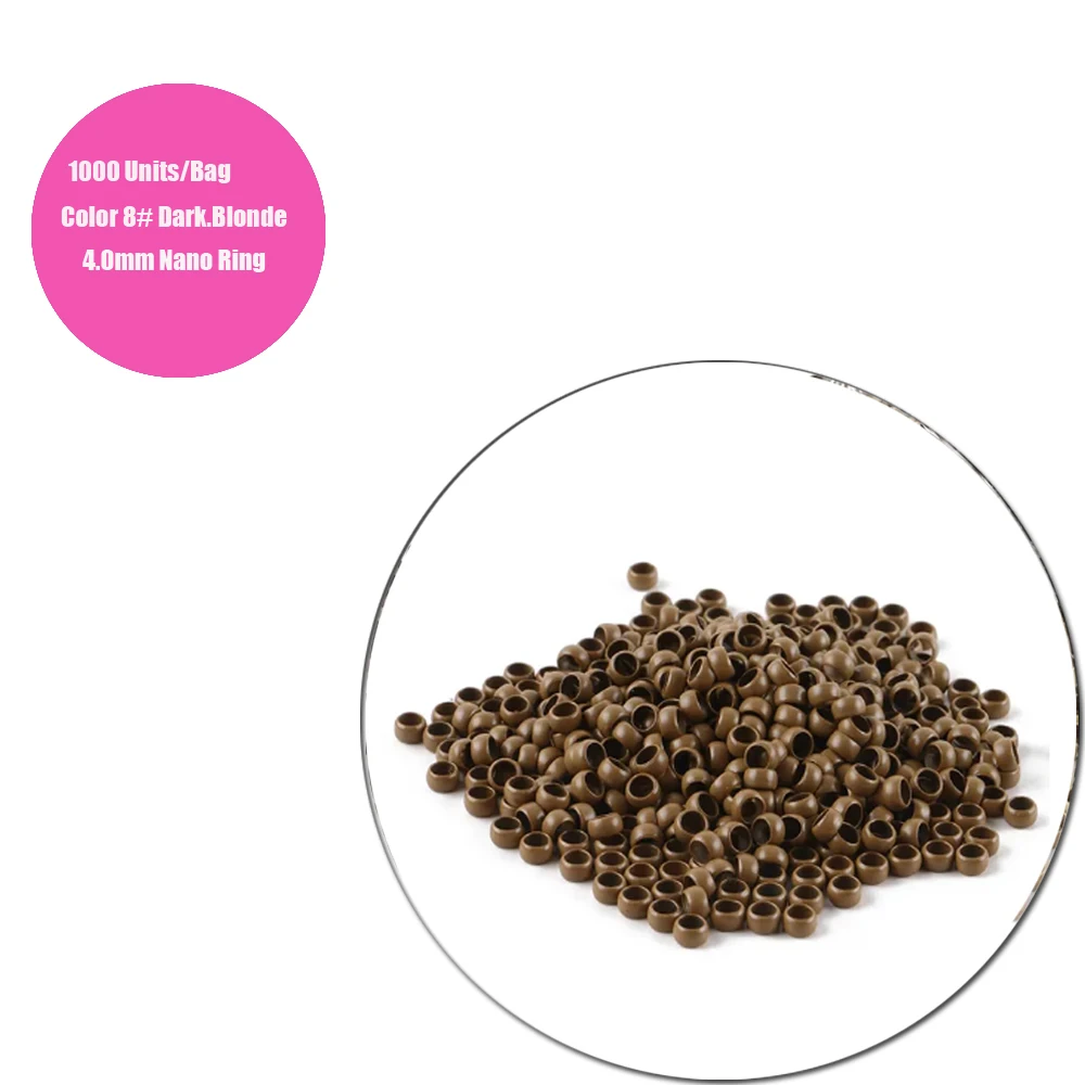 4.0mm Copper  Nano Rings  500Pcs Nano Beads Micro Ring Beads Hair Extensions Beads Copper Micro Links Beads for Hair Extensions 