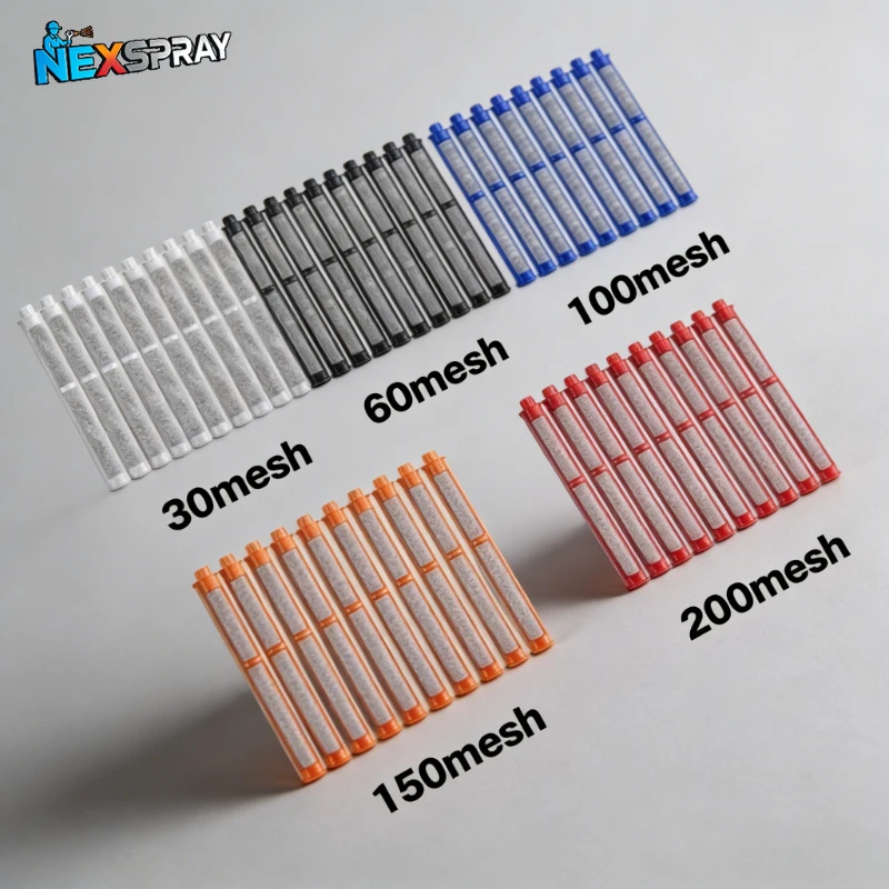 30/60/100/150/200 Mesh 10/20 Pcs Spray Gun Filters Spraying Machine Accessories Airless Gun Filters Airless Paint Parts Filter