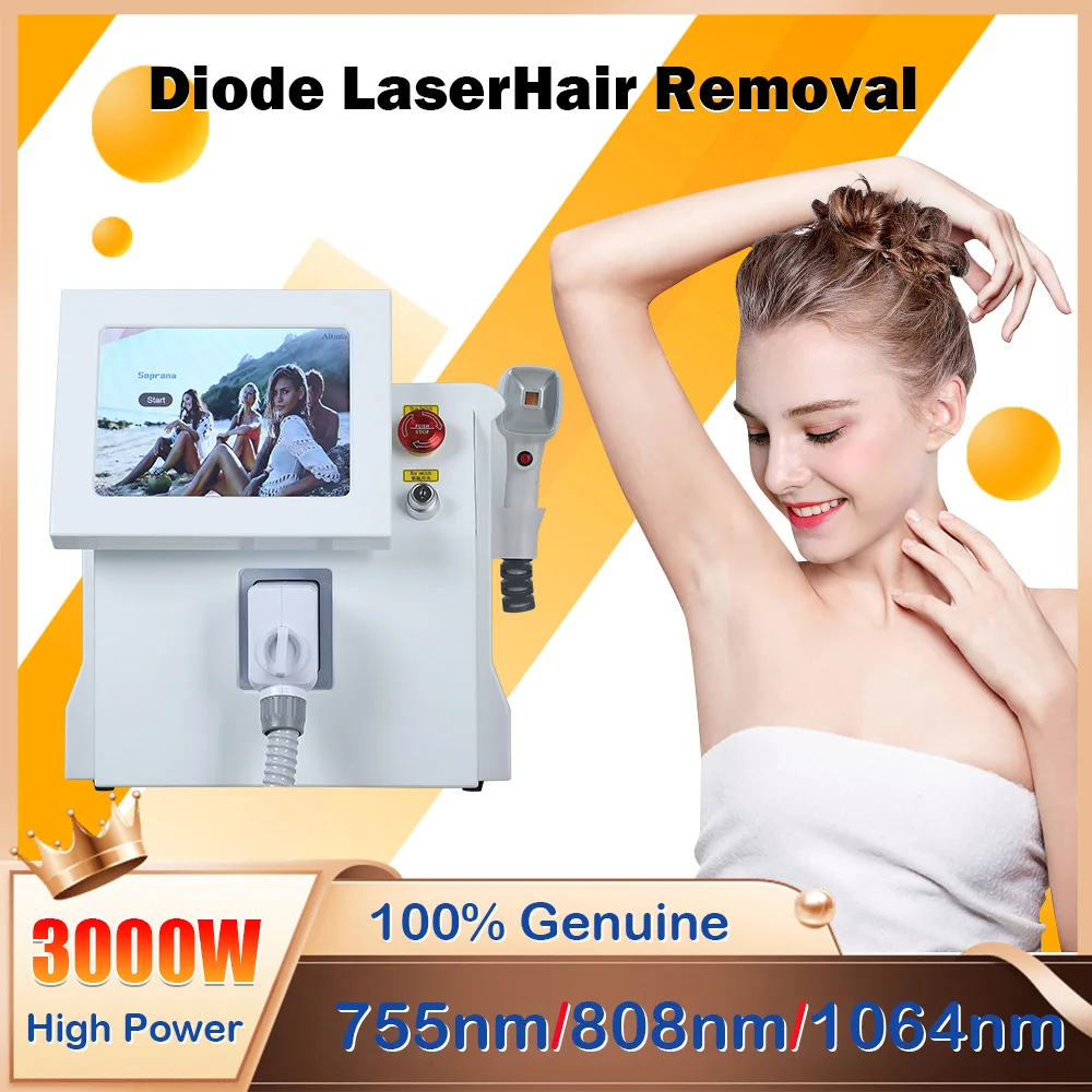 

Newest 800w 1200w 2000W 3 wavelength ice platinum 755nm 808nm 1064nm laser diode hair removal