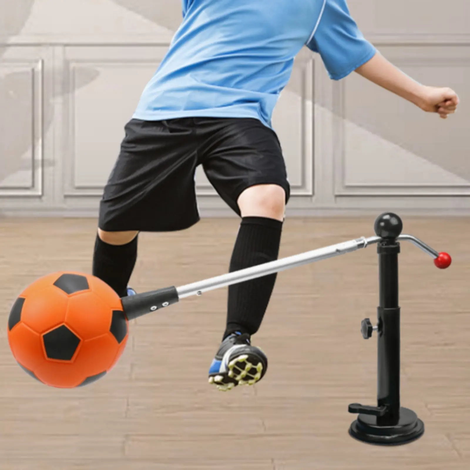 Suction Cup Soccer Juggling Trainer Angled Arm Football Training Aid Portable Indoor Soccer Ball Control Practice Sports Gear
