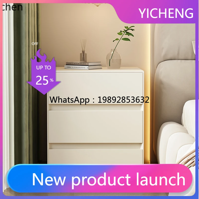 

LYY all solid wood small three-bucket modern Internet celebrity light luxury master bedroom minimalist storage