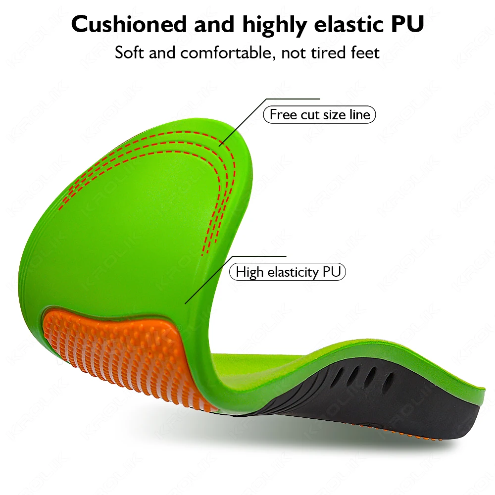 Plus Size High Quality EVA Orthotic Insole For Orthopedic Shoe Sole Insoles Flat Feet Arch Support For Men Women Shoe Pad Unisex