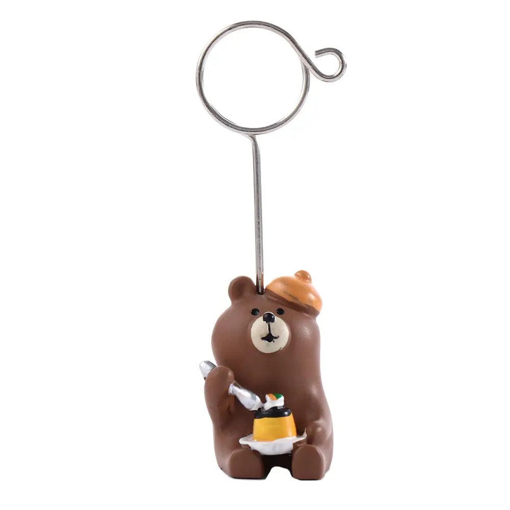 

School Desktop Decoration Resin Message Holder Folder Clip Stationery Bread Cat Memo Holder Memo Clip Photo Card Stand