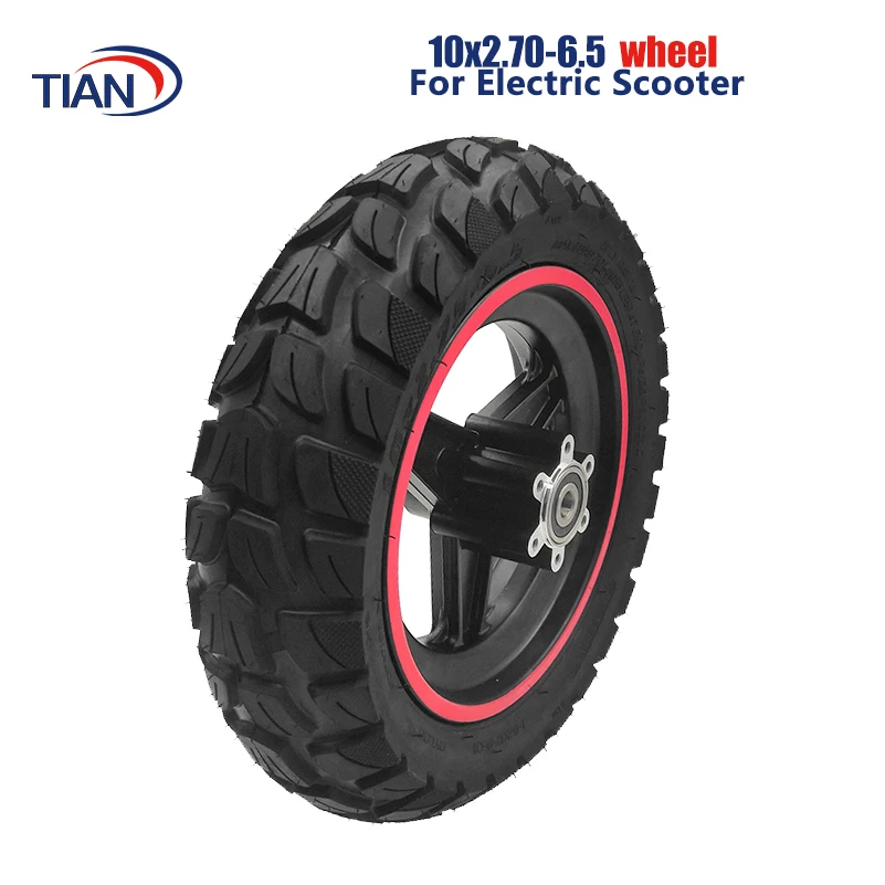 10 Zoll 10x2.75-6.5 Offroad-Vakuumreifen-Rad für Elektroroller Schlauchlose Reifenteile