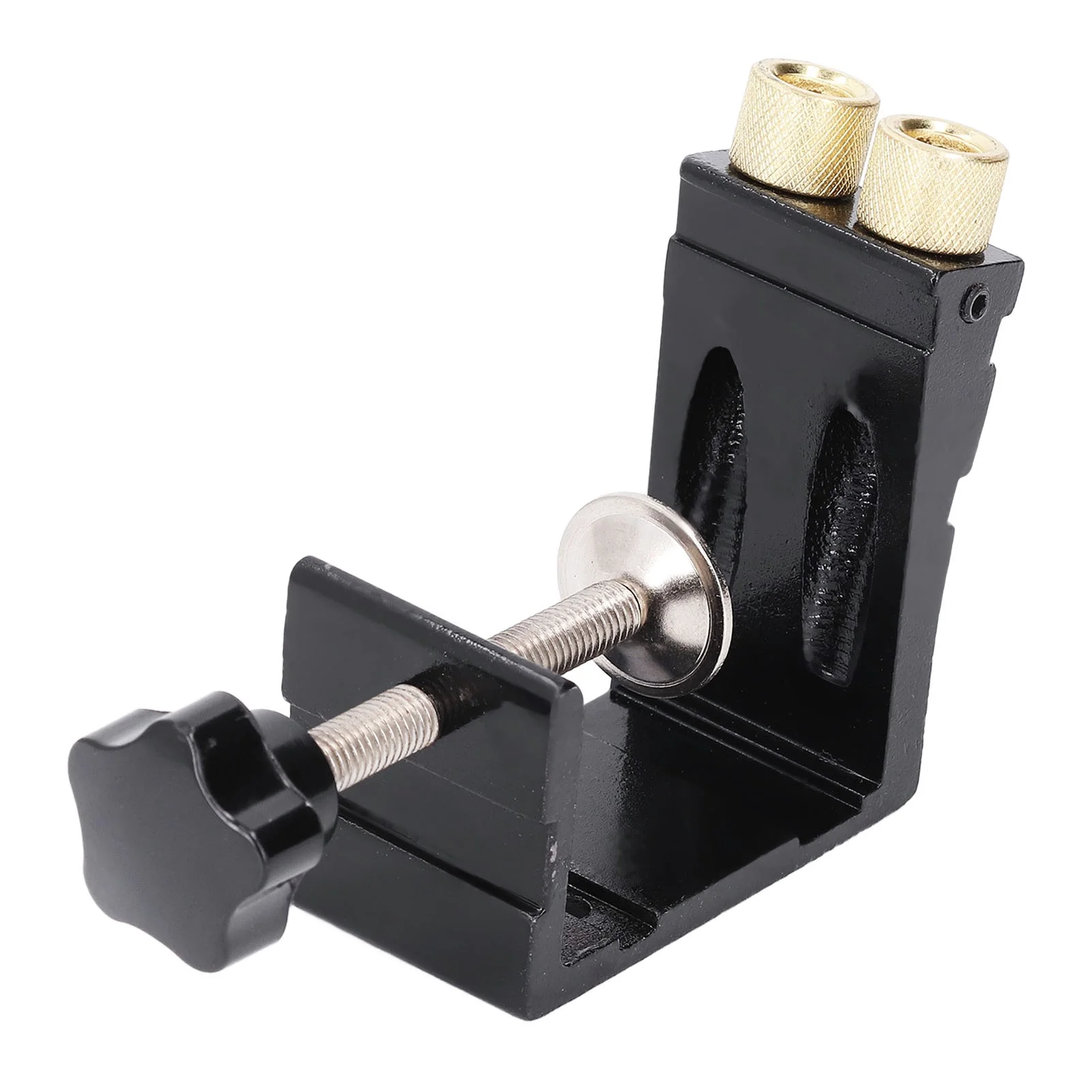 Black Inclined Hole Drilling Positioner Aluminum Alloy Mini Pocket Hole Jig Set for DIY Projects Commercial Use