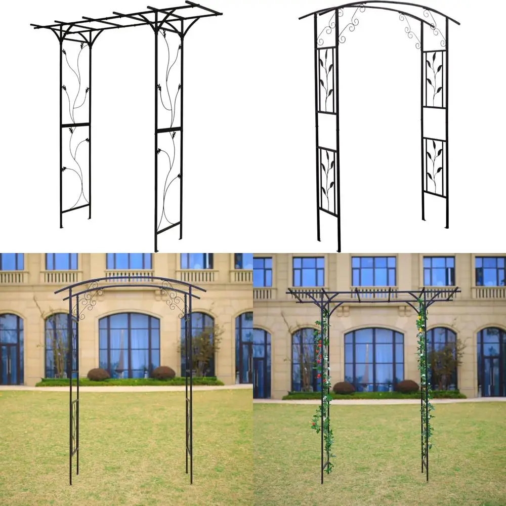 

Стальная садовая арка, высота 7 футов 2 x ширина 6 футов, садовая беседка для различных вьющихся растений, уличный садовый газон на заднем дворе
