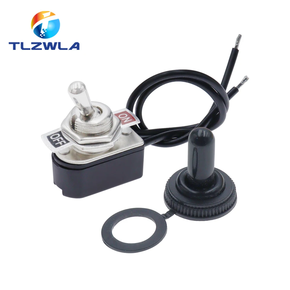 AC 3A 250V 6A 125V On/Off Prewired Standard Toggle Switch With Wire Cable KNS-1 SPST Contacts Switch Electrical Equipment