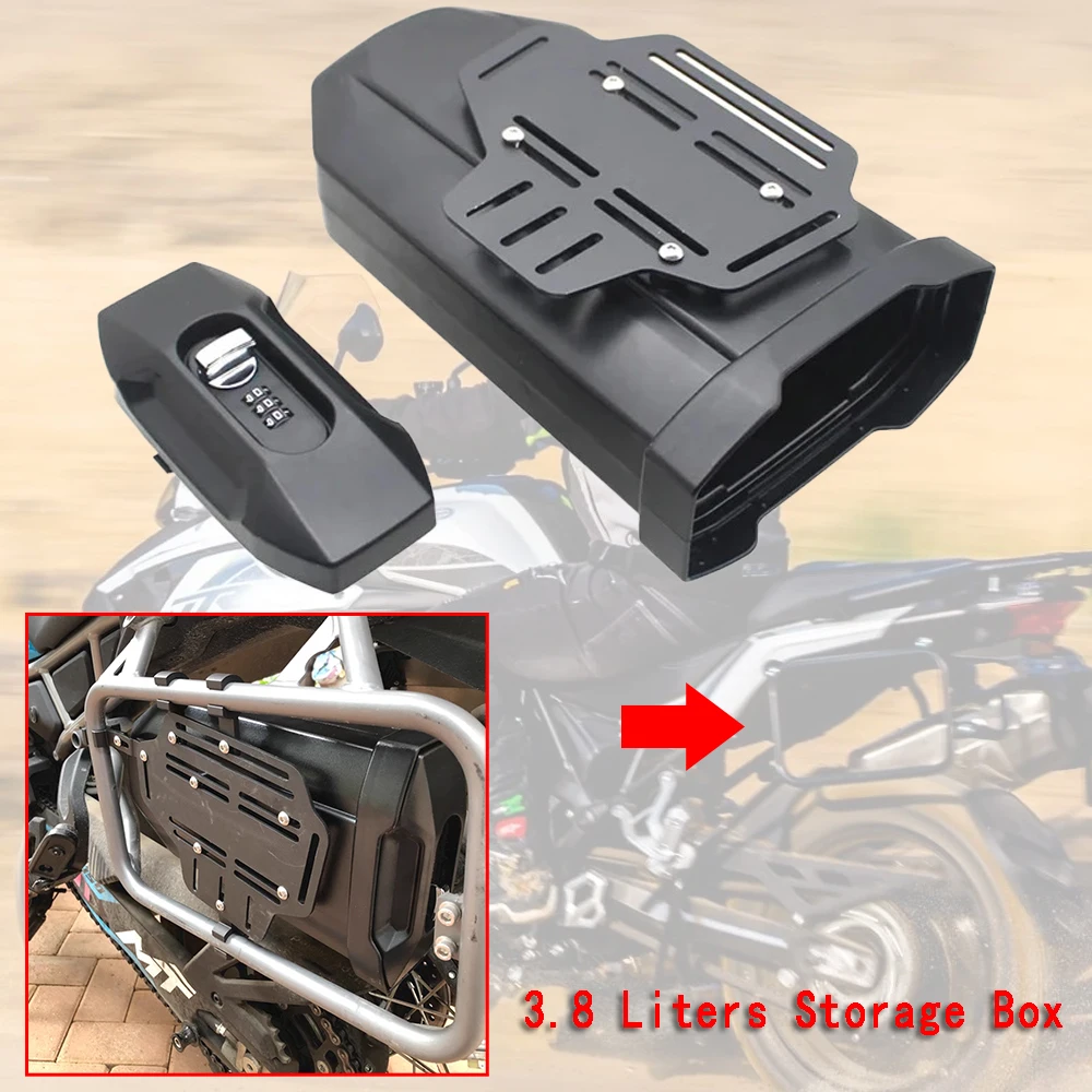

Universal Side 3.8 Liters Storage Box Motorcycle Rear Seat Concealed 3.8L Toolbox Fit For Benelli TRK502 TRK502X TRK 502 X 502X