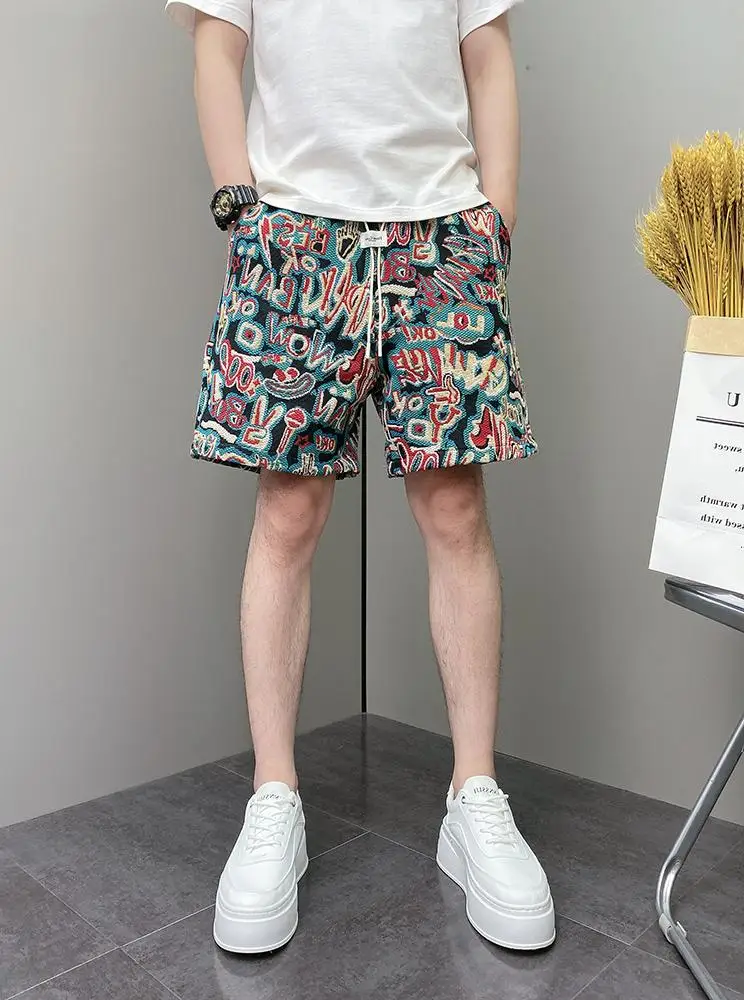 

Summer Thin Casual Loose Beach Pants fiti Personali Design Men's orts Youth Active Sle Five-Point Briefs