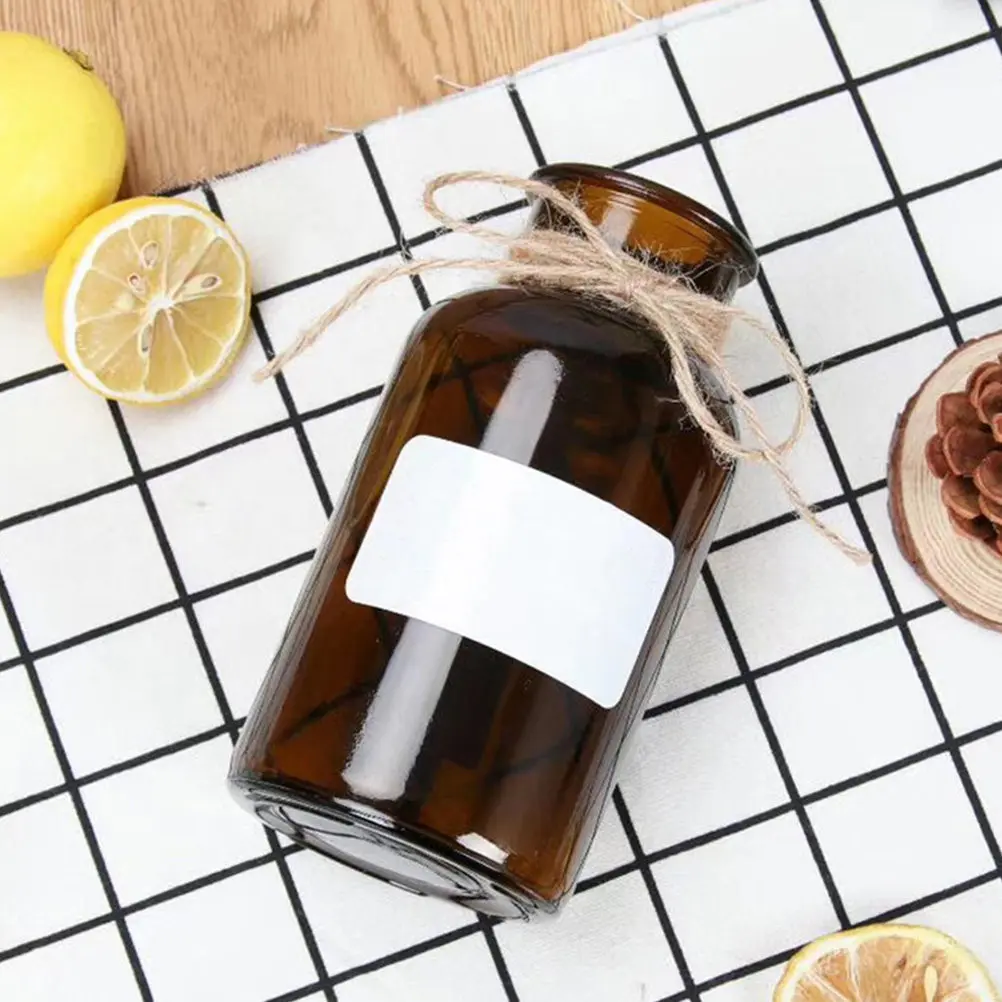 2Pcs Large Mouth Glass Vases Simple Clear Bottles DIY Decoration Reagent Bottles for Experiment Flower Tea Can Wishing Gifts