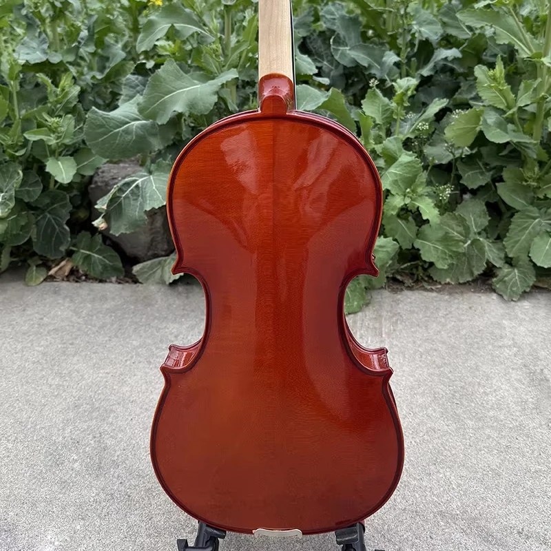 All Solid Viola Red Brown Spray‑Lacquered Carved Spruce Top Maple Body 4 String Musical Instrument