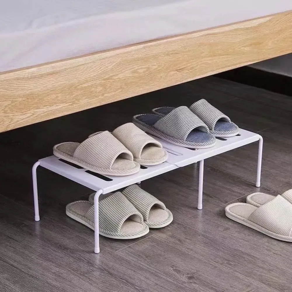 Neat ABS Expandable Shelf 15.94-26.77inch White/Gray Kitchen Storage Rack Stackable Shelf For Windowsill