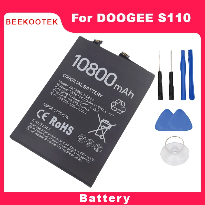 

New Original DOOGEE S110 Battery Inner Built Cell Phone Battery BAT22M2310800 Battery Accessories For Doogee V30 V30T S100 Phone