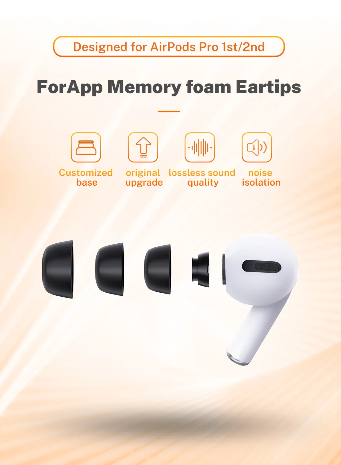 KBEAR 11 auriculares puntas auriculares 1 par (2 piezas) 5 pares (10 piezas) con tamaño S M-L para Apple Airpods auriculares