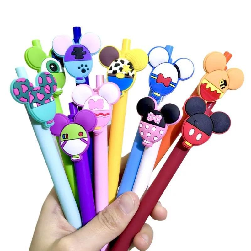 

Нейтральная ручка с Микки Диснеем, шариковая ручка в форме головы с героями мультфильмов, 0,5 мм, студенческие креативные канцелярские принадлежности, офисная ручка для подписи, подарочная ручка