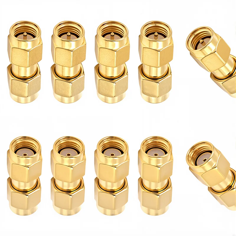 5/20PCS SMA To SMA Gold Plated RP-SMA Connector RF Adapter Straight