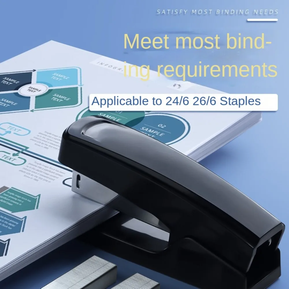 Stapling Tools Labor-Saving Stapler Portable Metal Paper Stapling Machine Grey/Black Hand Tools Staplers for Desk