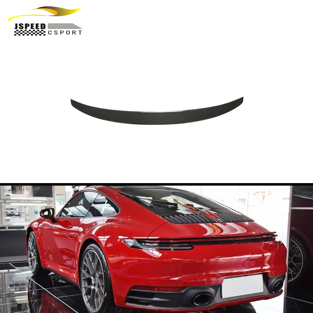 Carbon Fiber Rear Trunk Wing Spoiler for P-orsche 911 992 Carrera 4 S 4S Targa 4S 2-Door 2019-2020