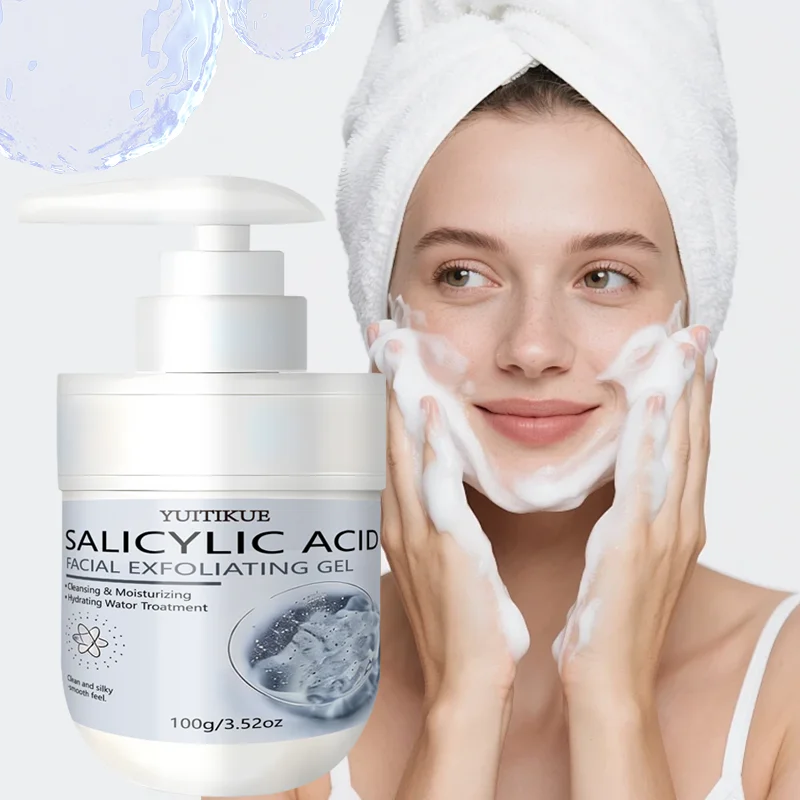 YUITIKUE 100g Salicylic Acid Facial Exfoliating Gel Deep Cleansing Remove Dead Skin Refine Pores Oil Control Moisturizing Skin C