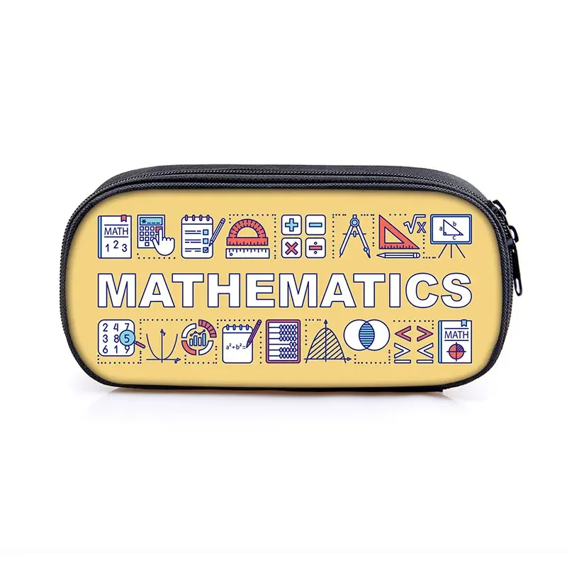 Physics Mathematics Chemistry Print Pencil Bag Boys Girls Science Stationary Bags Teenagers Organizer School Cases Supplies Gift