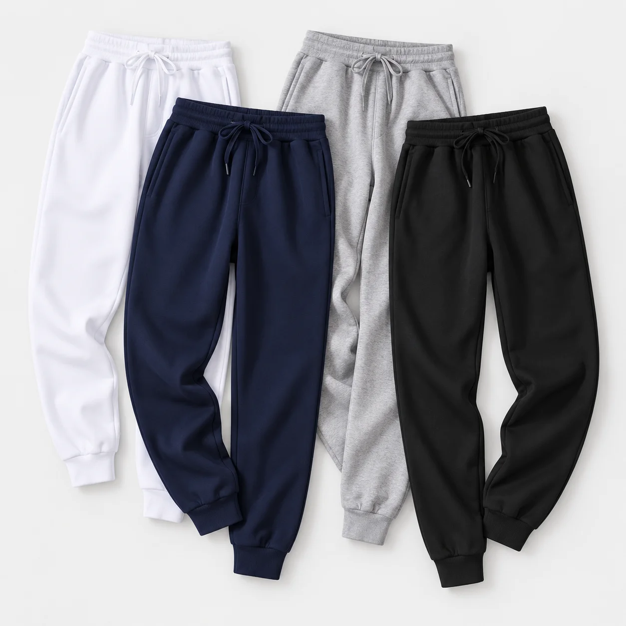 Pantaloni jogger uomo in pile con coulisse