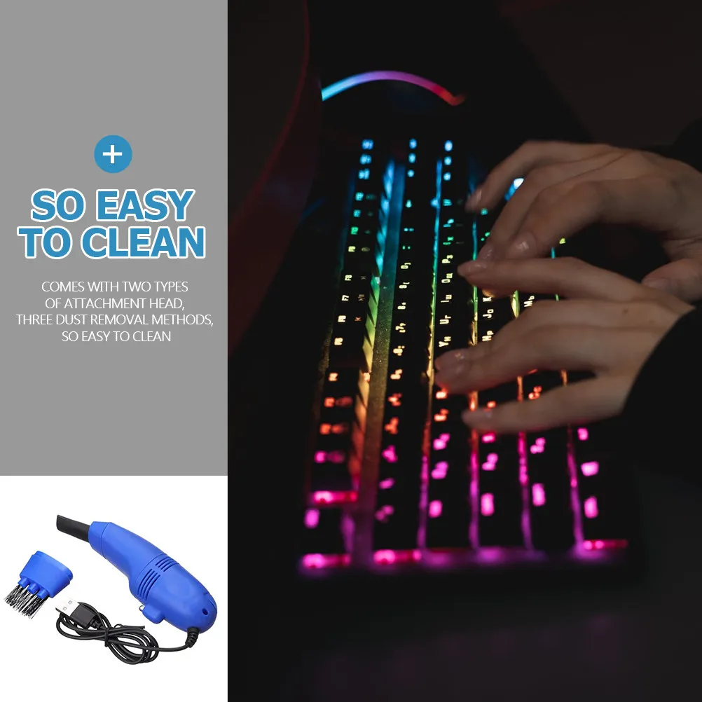 2Pcs Keyboard Cleaner USB Mini Vacuum Handheld Computer Cleaner Detachable Dust Cup High Efficient Filtration System for Desk