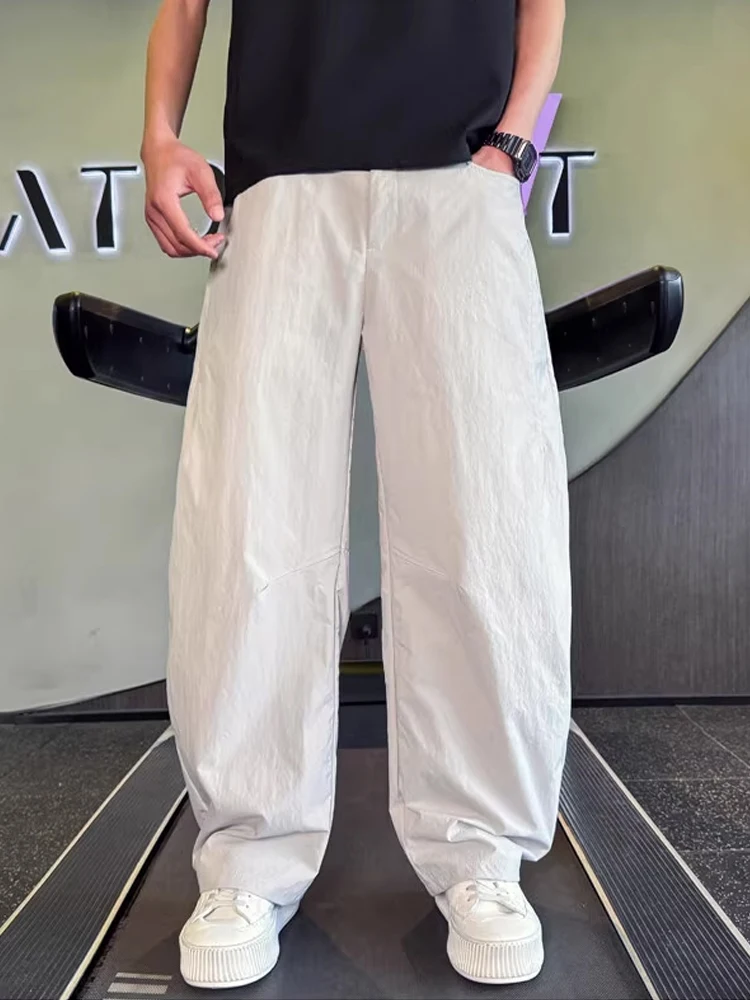 

Qui Dry Straight Leg Men's Casual Pants Summer Trend Thin Breathable Wide Leg Loose Workwear Knife Pants