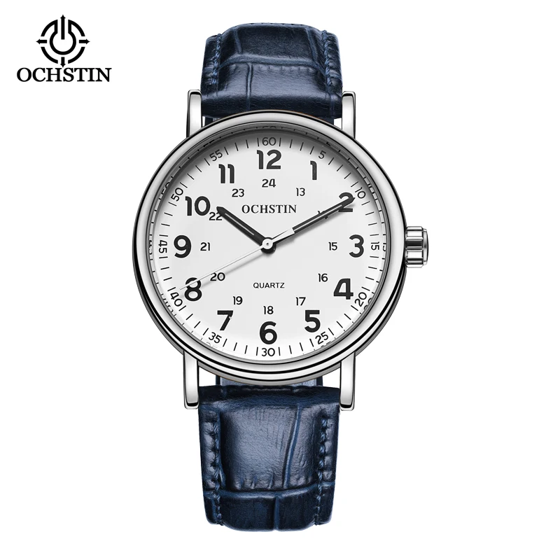 Official Brand OCHSTIN Quart Watch Luxury Leather Men\'s Wristwatches Business Casual Watches Man Men Watch For Gift