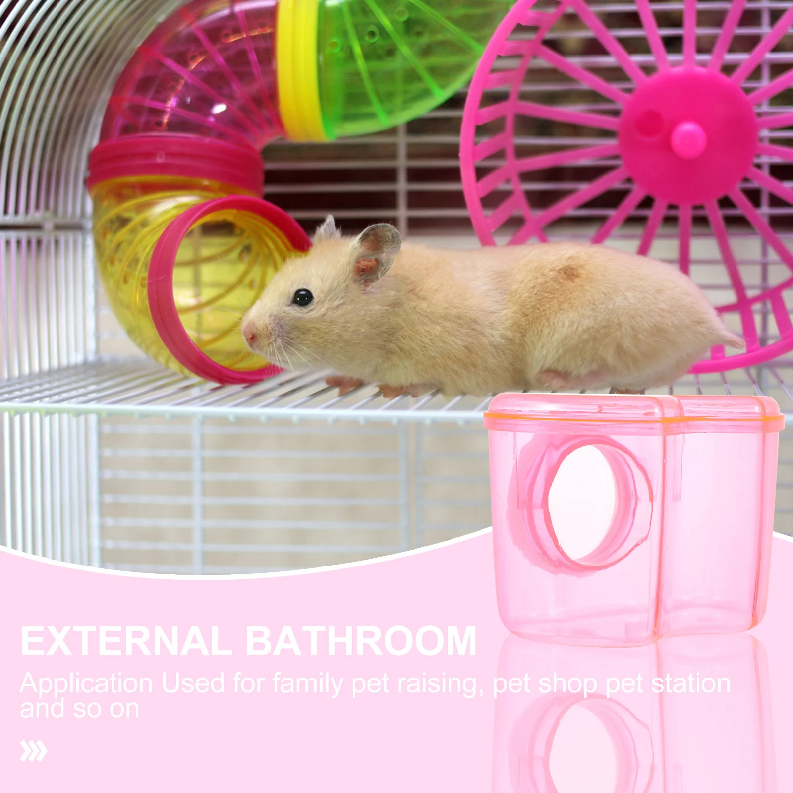 

Hamster Bath Room Acrylic Bathroom for Pet Creative Shape Breathable Design Easy to Use and Clean Durable Accessory
