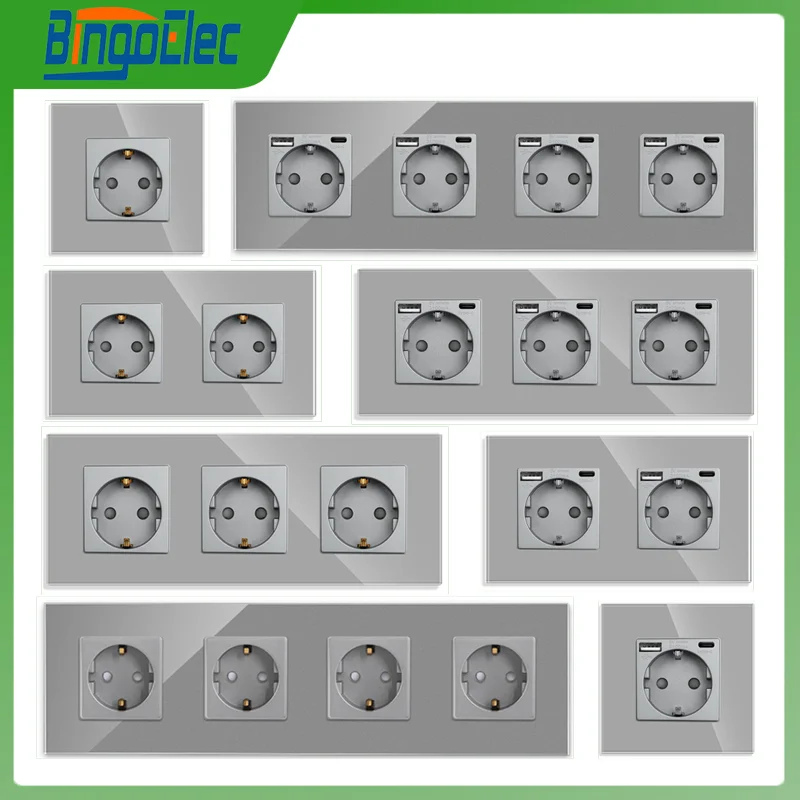 bingoelec-tomada-de-parede-padrao-da-ue-com-usb-tipo-c-carga-rapida-20w-moldura-de-cristal-tomadas-eletronicas-tomadas-de-parede