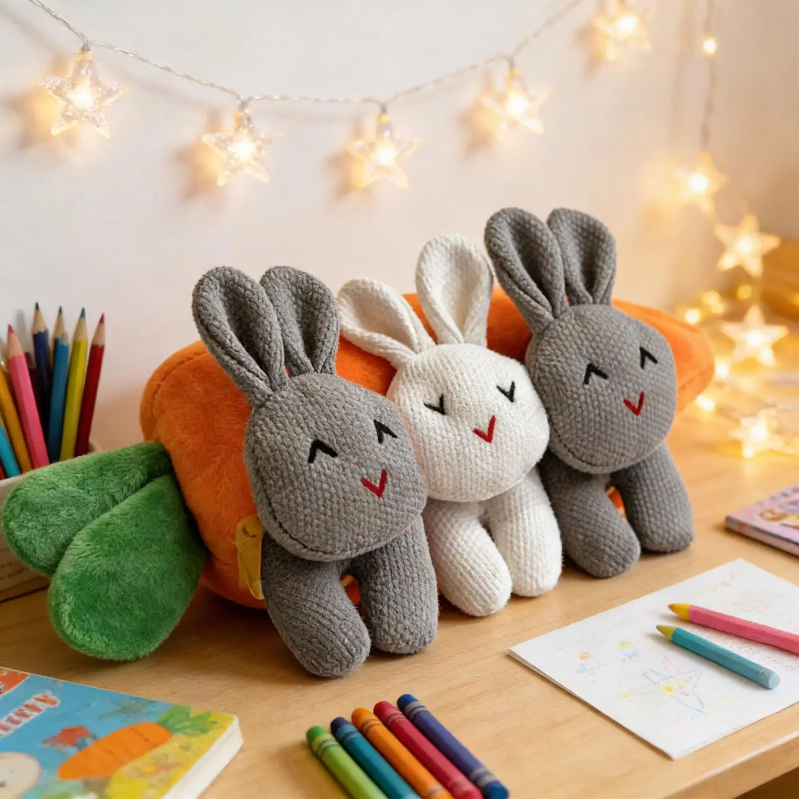 

Bunny Stuffed Animal Adorable Carrot Coin Pouch with Zipper Adorable Stuffed Animal Bunny for Women Girls Men Teen Birthday