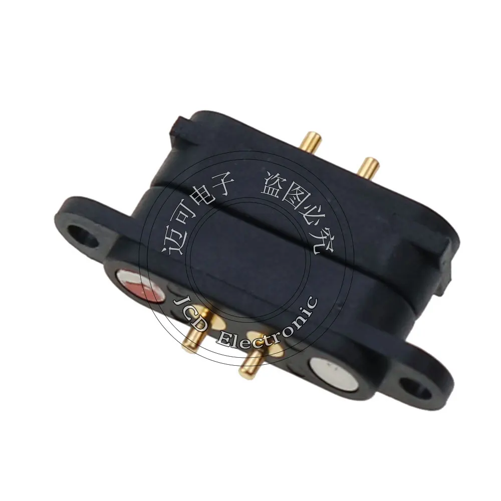 Pogo Pin 2-Pin Male Female Head 2Pin 2.80mm Spacing Power Charging Magnetic Absorber Male Female Seat Straight Needle Bending Ne image 3