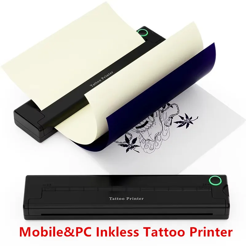 

Wireless Mini A4 Tattoo Printer Portable Tattoo Transfer Stencil Thermal Printer Compatible with Android iPhone Tablet Laptop
