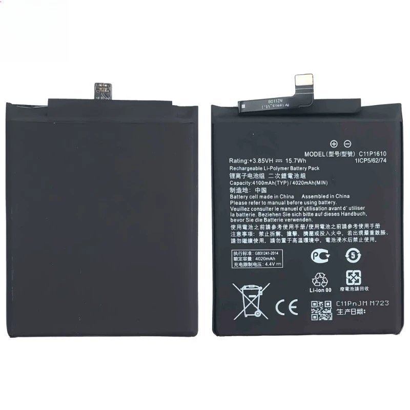 High Quality C11P1610 Phone Battery 3.85V 4100mAh For ASUS Zenfone 4 Max Pegasus 4A ZB500TL X00KD 5.0