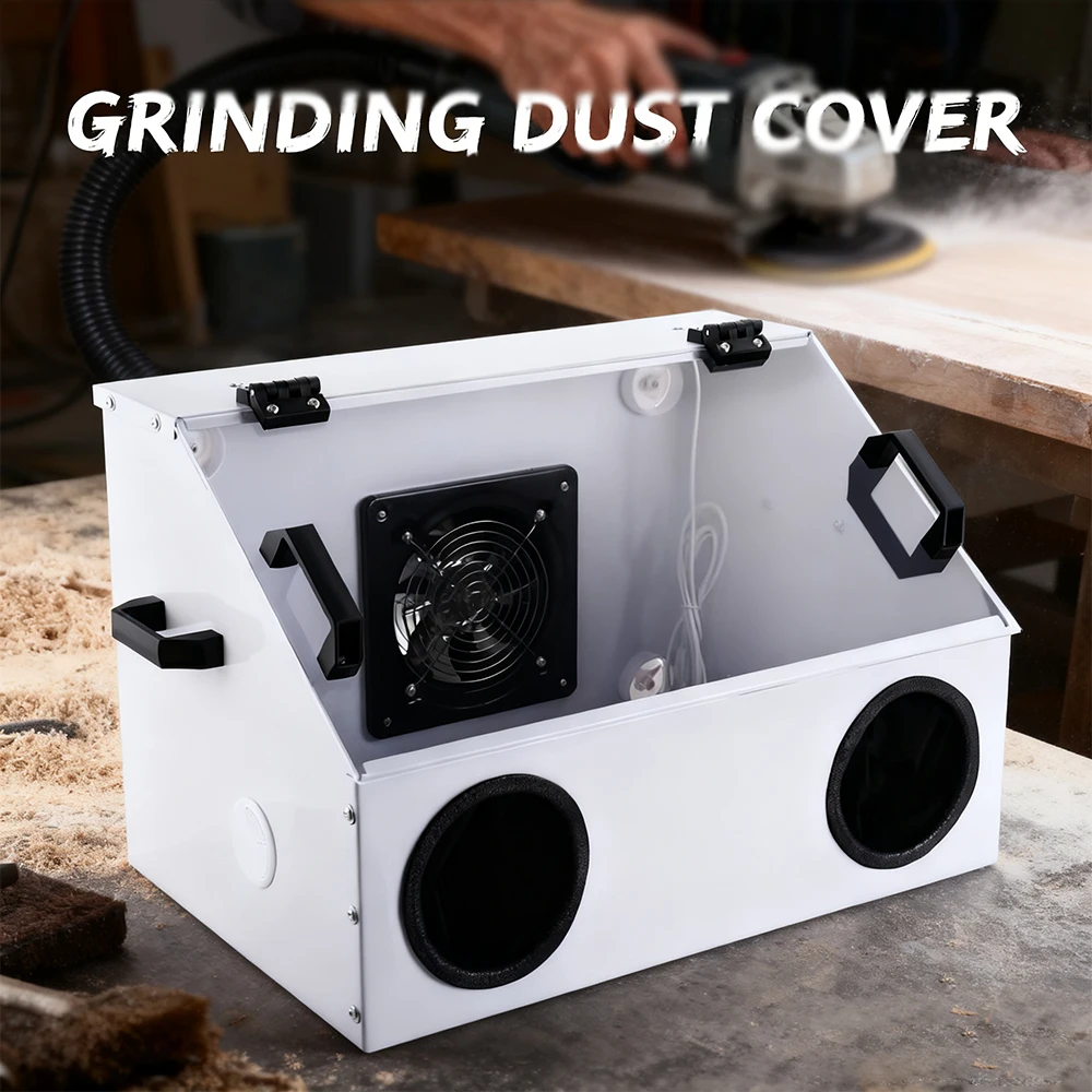 

Dust Cover Dust Enclosure Metal Dustproof Grinding Dust Box Dust Protection Cabinet for Grinding Machine Carving Polishing