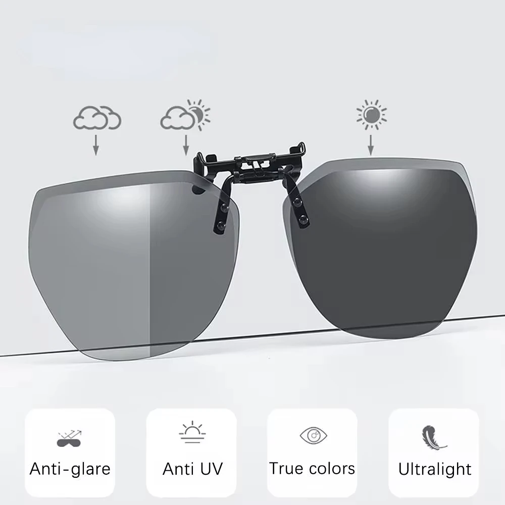 Fashionable Polarized Myopia Glasses Clip Driver\'s Goggles Night Vision Glasses Outdoor Sunshade And UV Resistant Sunglasses