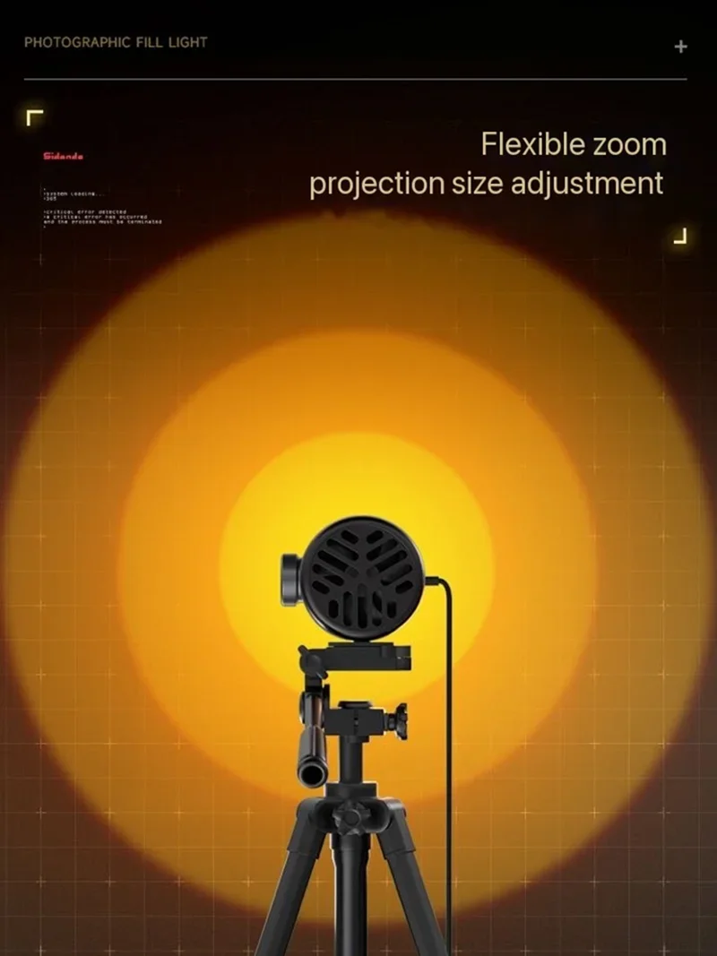 SIDANDE Sun Lamp RGB Full Color Photography Lamp 30W/40W 2500-6500K Fill Light for Live Broadcast Type C Fast Charging Lamp