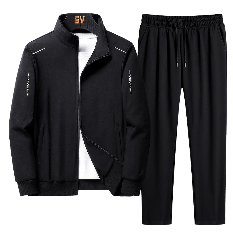 

Autumn Winter Homme Suit Sweatshirt Sweatpants Male Tracksuit Jacket Men's Track Suits 2 Piece Set Large Size 8XL Fashion New