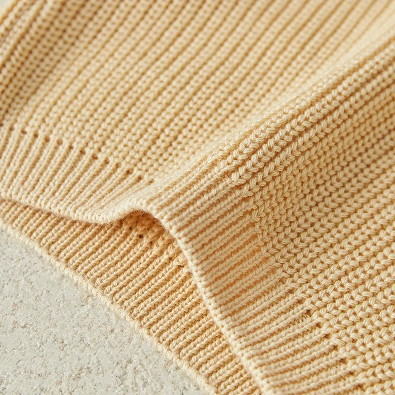 New Boys Girls Pure Color Knit Sweater Baby Kids Boys Girls Pullover Sweaters Clothes Casual Tops Kids Clothes 3M-5Y