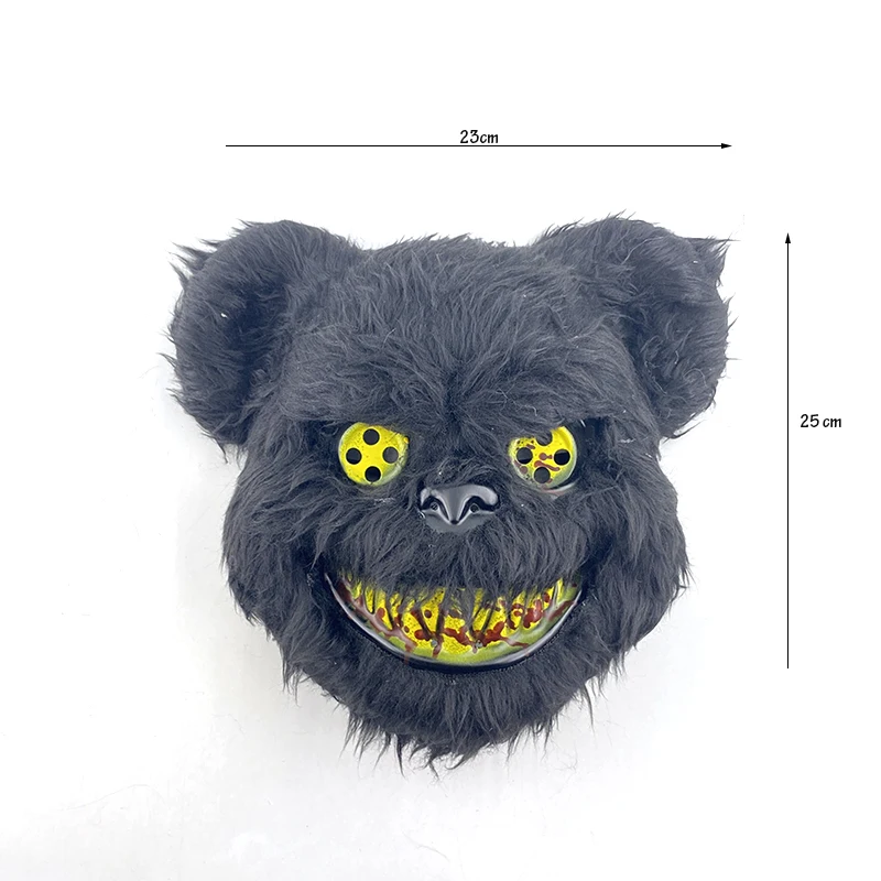 Hot Sales Halloween Scary Long Ears Bloody Rabbit Black Brown  Bear Disguise Mask Cosplay  Bunny Halloween  Party Mask