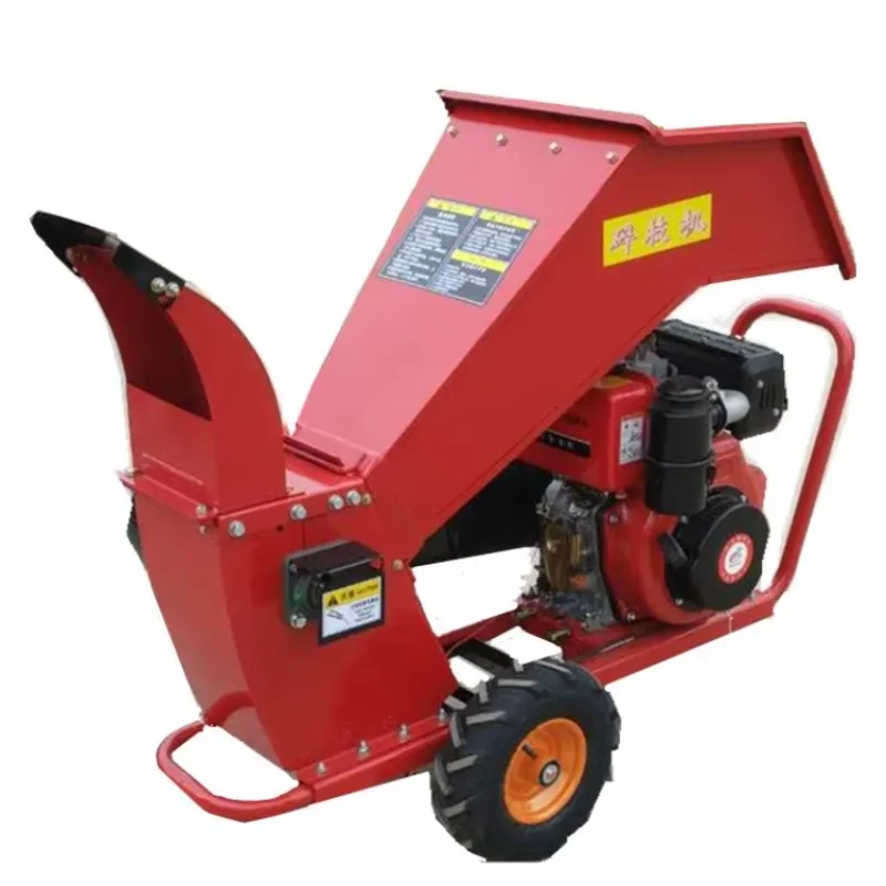 Industrial Garden Wood Chipping Machine Tree Branch and Leaf Shredder Chipper with Core Gear Component
