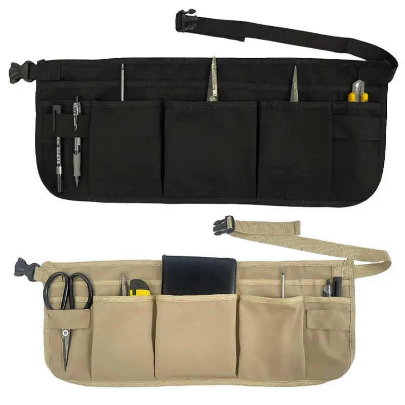 

Utility Tool Belt Multi-Pocket Waist Pouch Men Carpenters Electricians Gardening Work Durable Adjustable Large Capacity Tool Bag