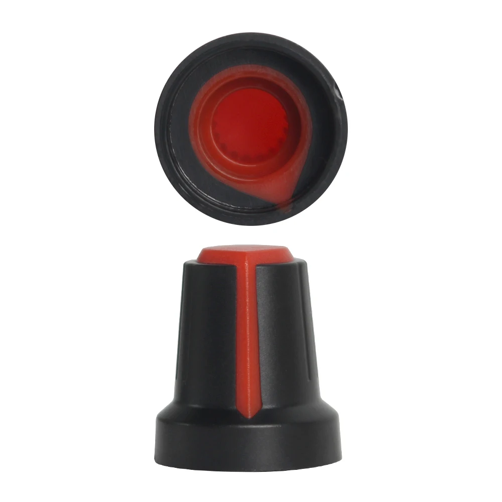 10 шт., колпачки для переключателя потенциометра WH148, AG2, 15 х17 мм, красные пластиковые ручки, набор ручек