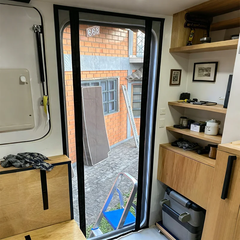 Magnetic Screen Door Mosquito Net Window Screen Mesh Automatic Closing Fiberglass Invisible Mesh Mosquito Proof Net Custom Sized